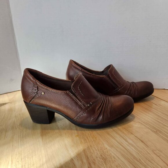 Earth‎ Spirit Brown Leather Shoes Womens Size 6 - Picture 1 of 10